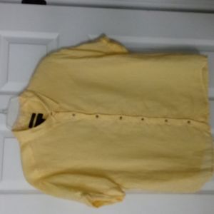 Linen short sleeve blouse